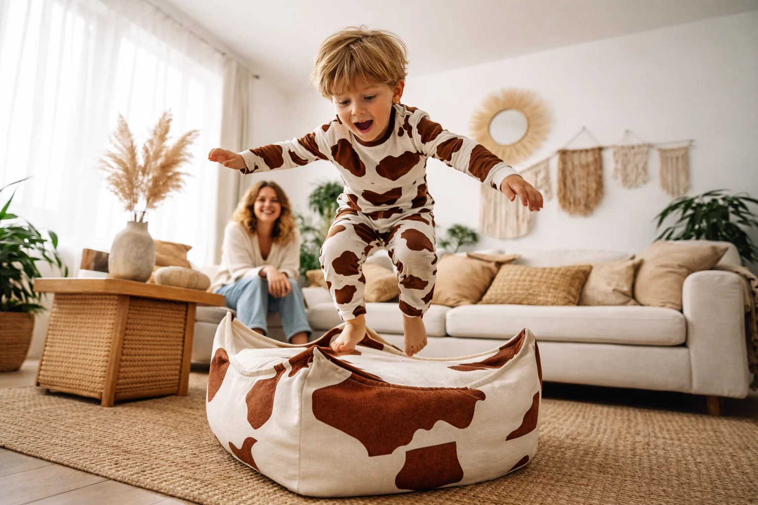 Pouf Enfant Carré – Collection Vache – Image 2