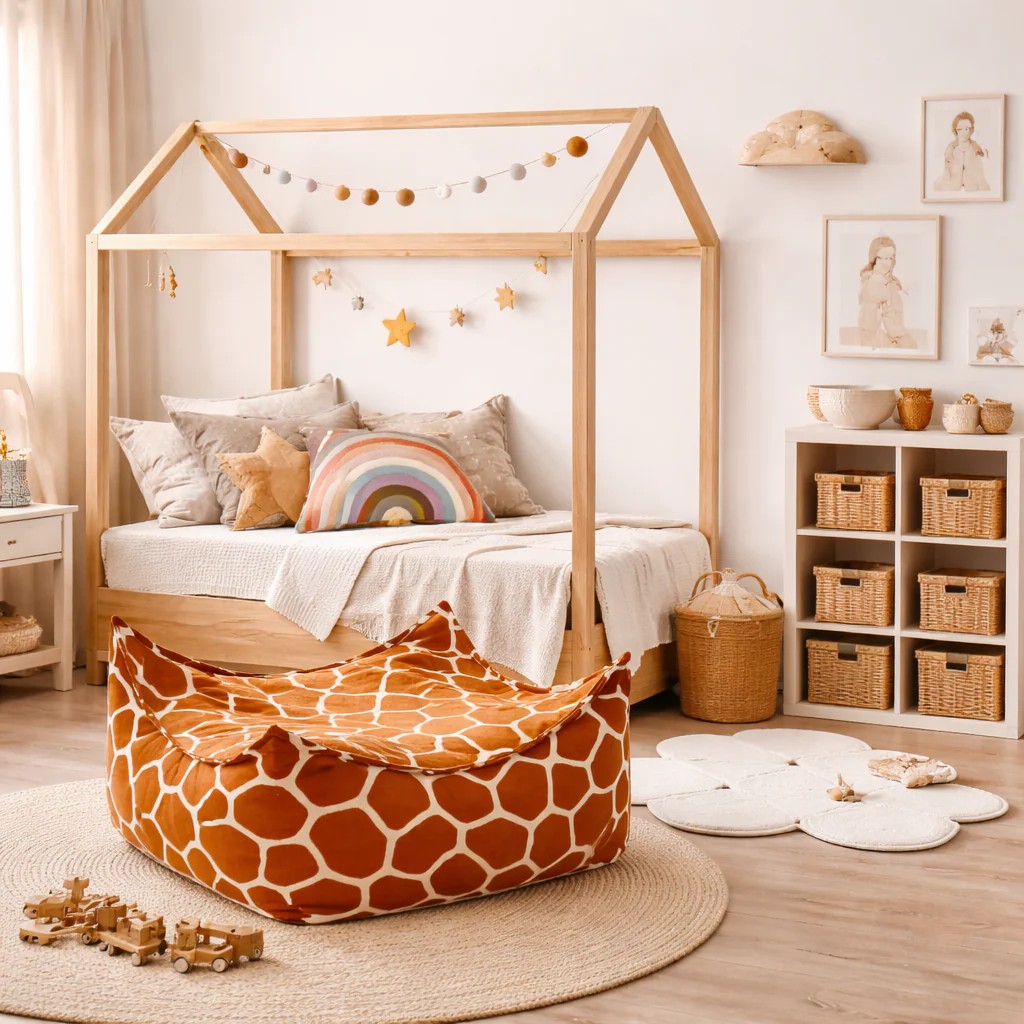 Pouf Enfant Carré – Collection Girafe – Image 2