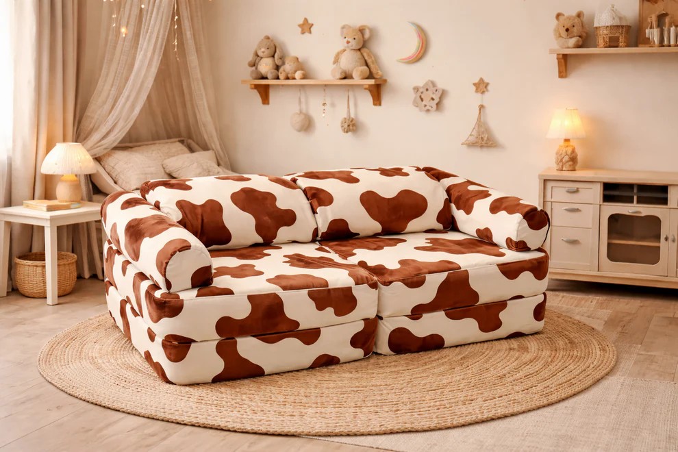 Canapé Modulable Enfant Vache 120 cm – 12 Éléments – Image 2