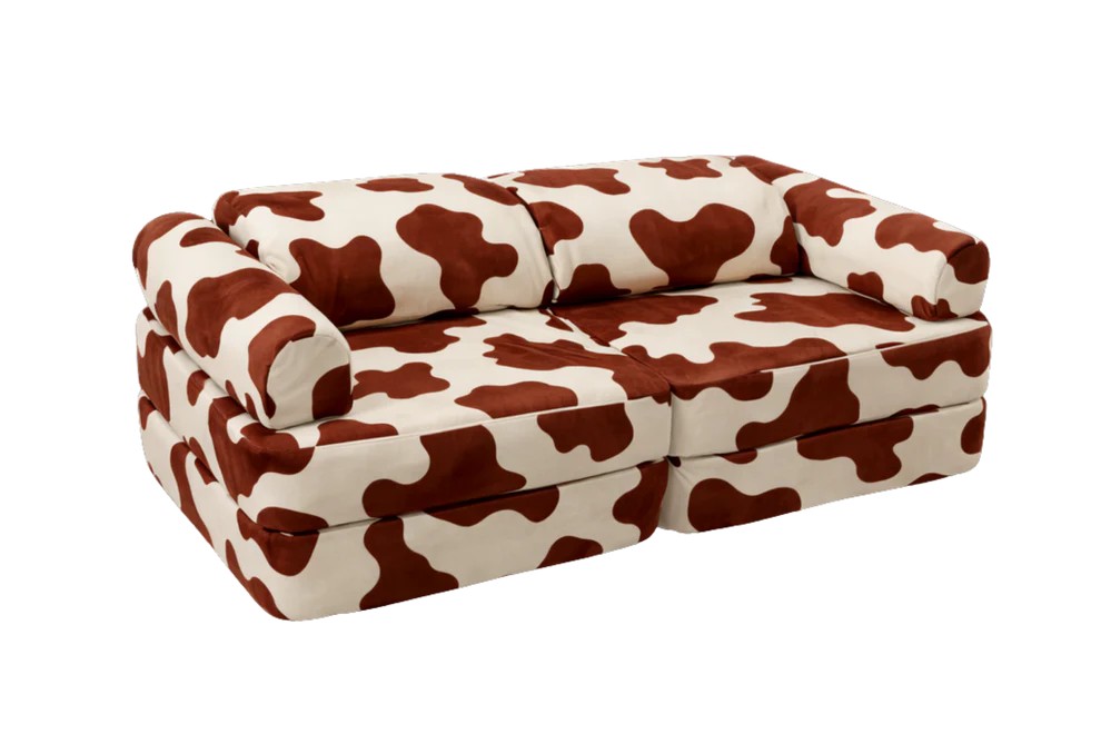 Canapé Modulable Enfant Vache 120 cm – 12 Éléments