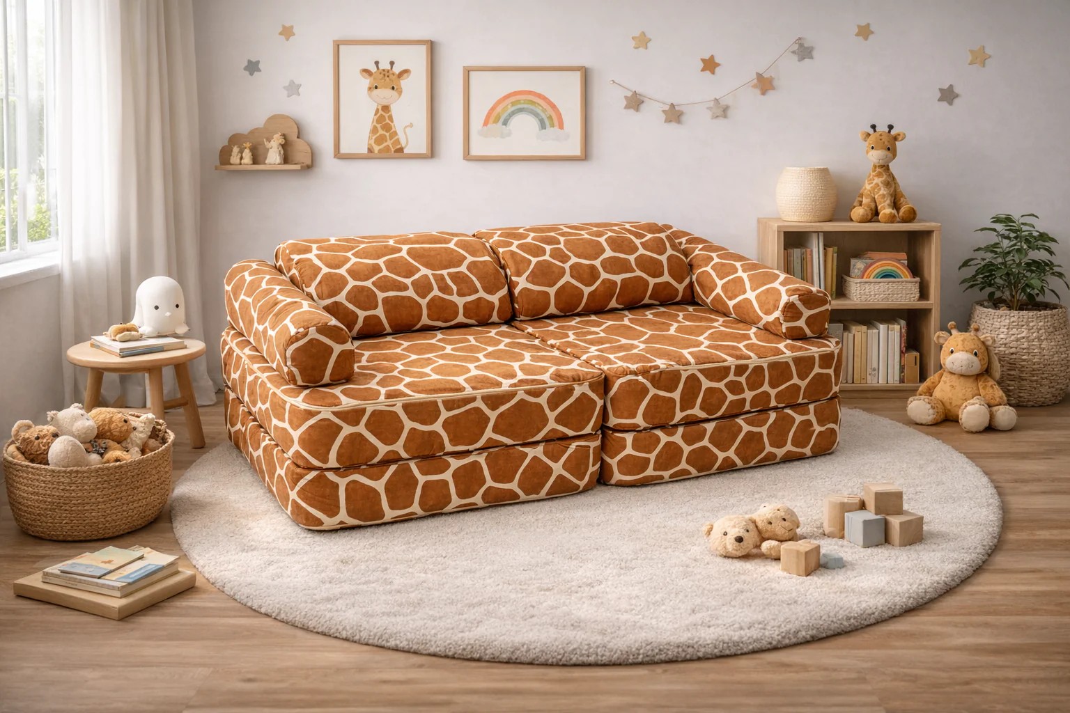 Canapé Modulable Enfant Girafe 120 cm – 12 Éléments – Image 2